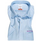 Olymp Hemd modern fit kurzarm veredelt mit Logo auforum in violett